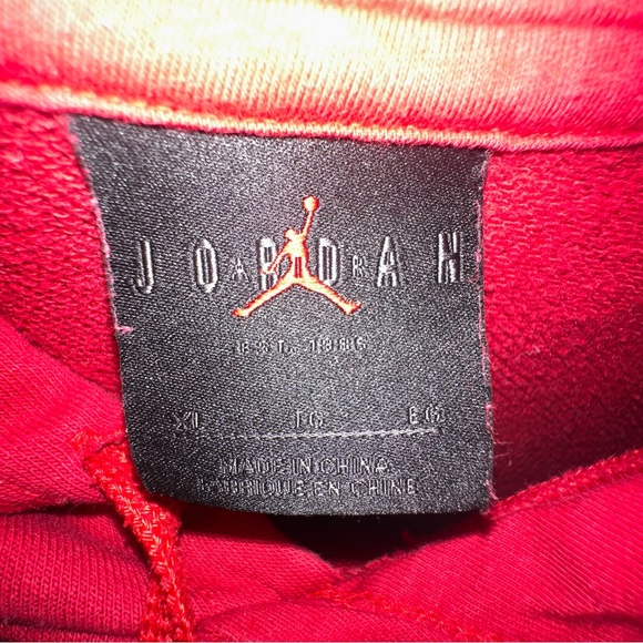 Men's Air Jordan Brand Red Legacy FIBA Pullover Hoodie Hooded Sweatshirt Size XL - Picture 7 of 8